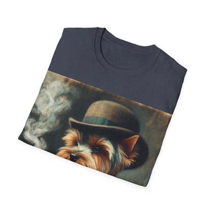 Classy Smoking Yorkshire Terrier Dog T-Shirt