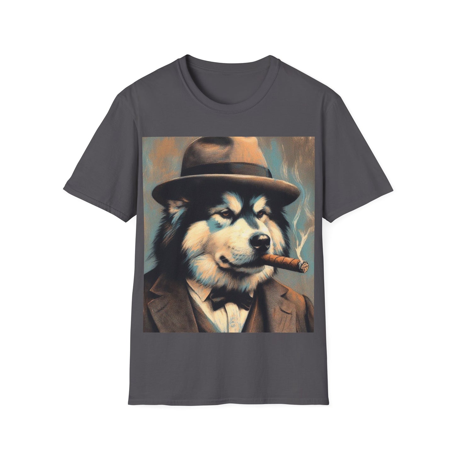 Classy Smoking Alaskan Malamute T-Shirt