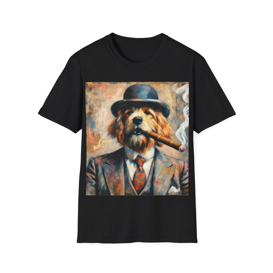 Classy Smoking Golden Retriever T-Shirt