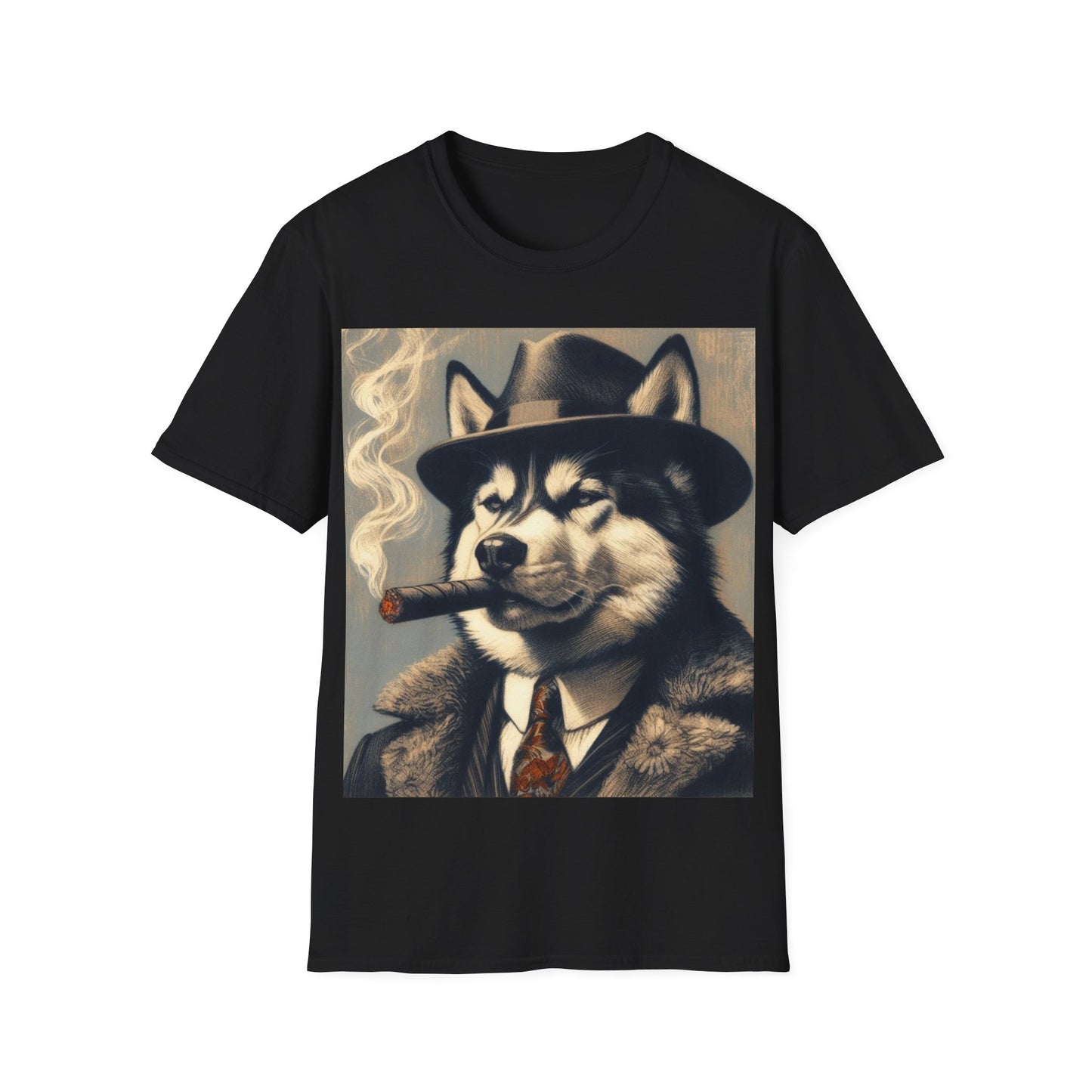 Classy Smoking Husky T-Shirt