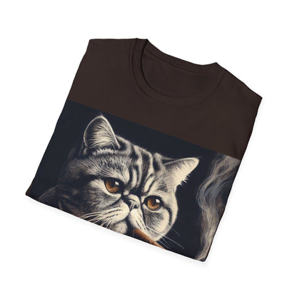 Classy Smoking Exotic Shorthair Cat T-Shirt