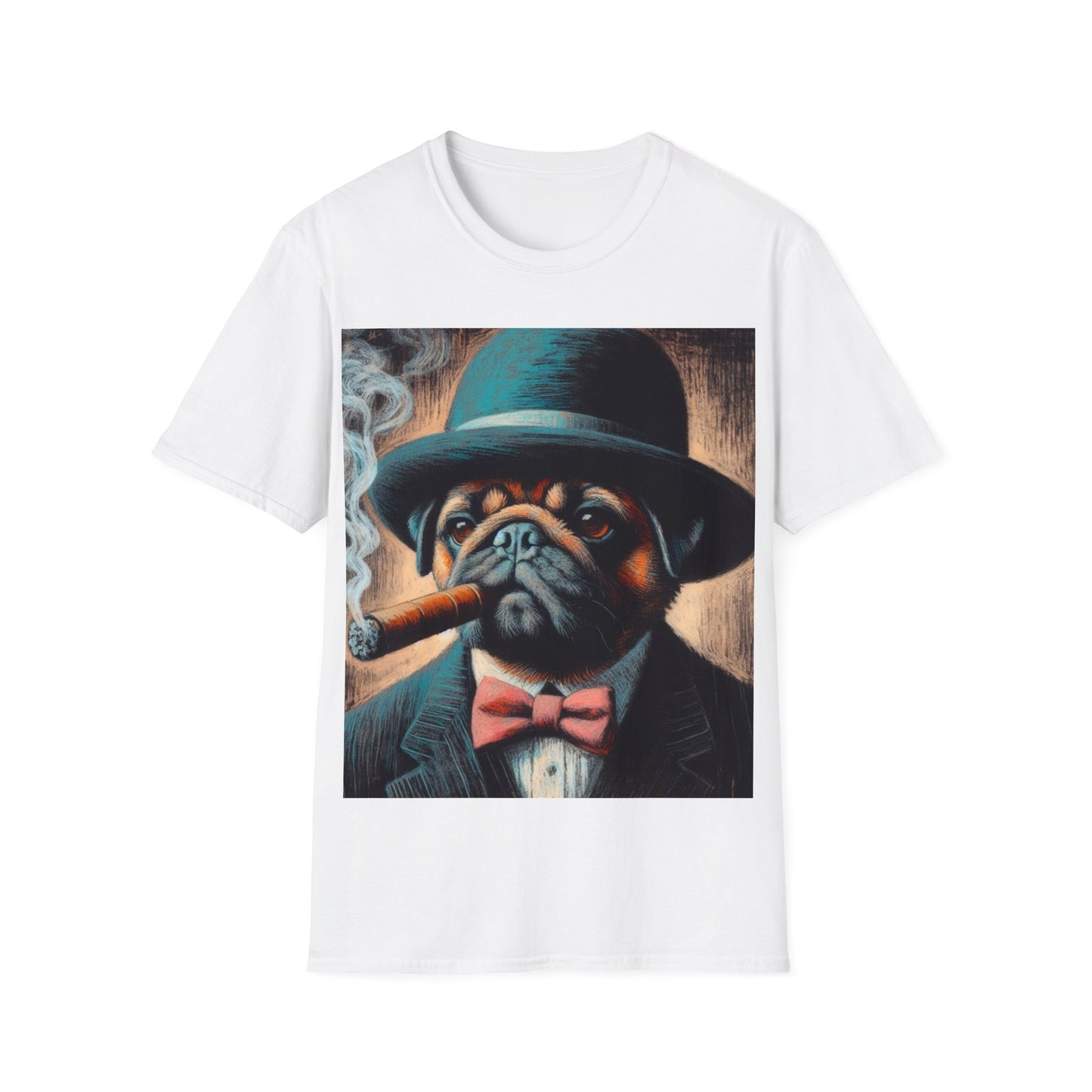 Classy Smoking Pug T-Shirt