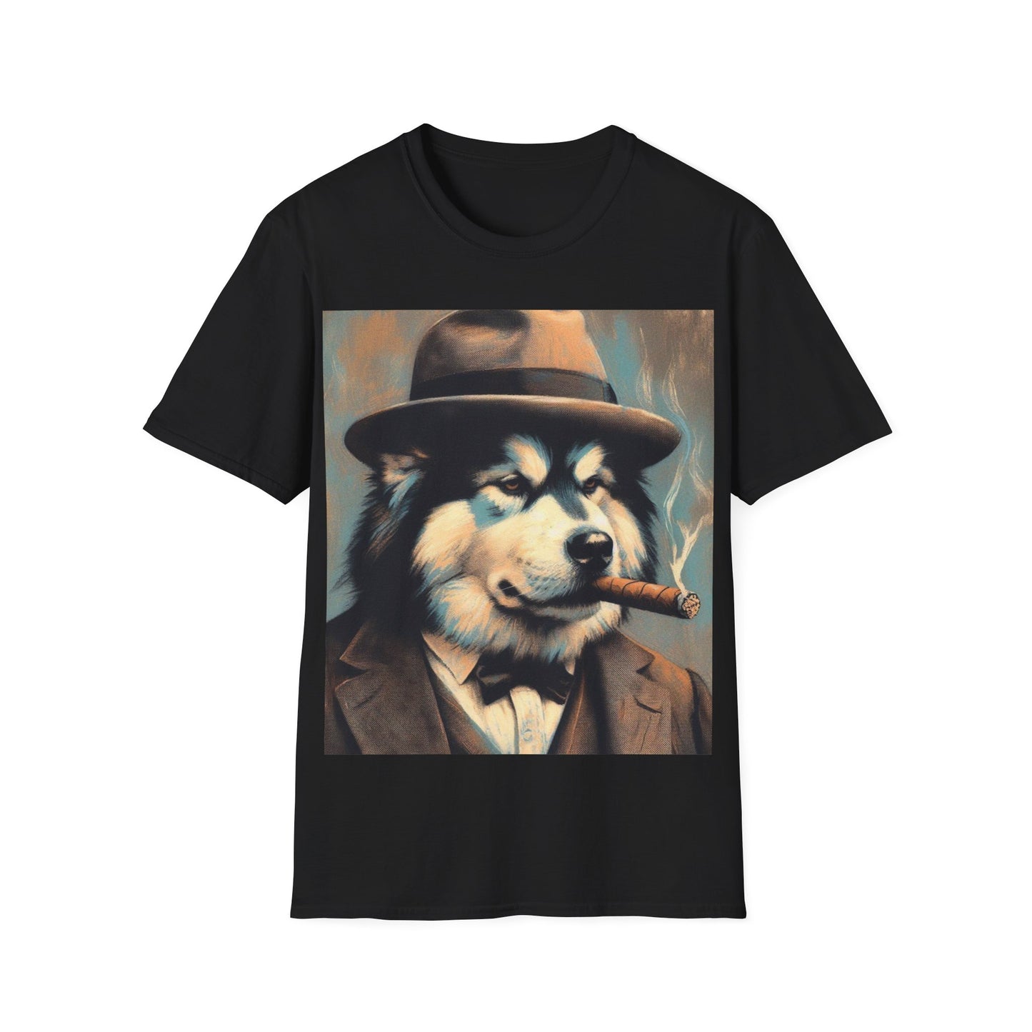 Classy Smoking Alaskan Malamute T-Shirt