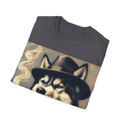 Classy Smoking Husky T-Shirt