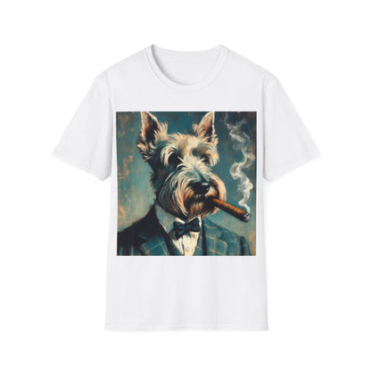 Classy Smoking Scottish Terrier T-Shirt