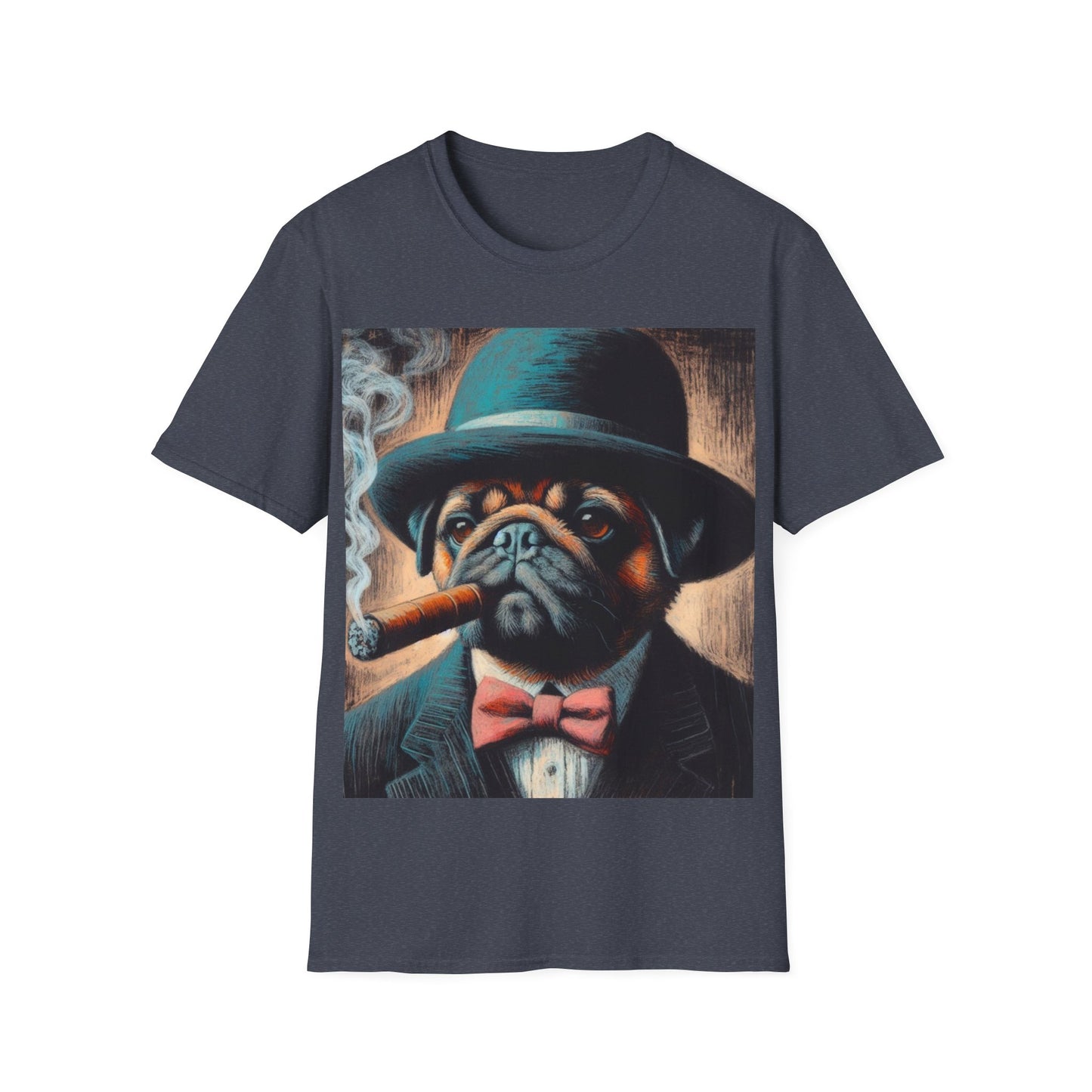 Classy Smoking Pug T-Shirt