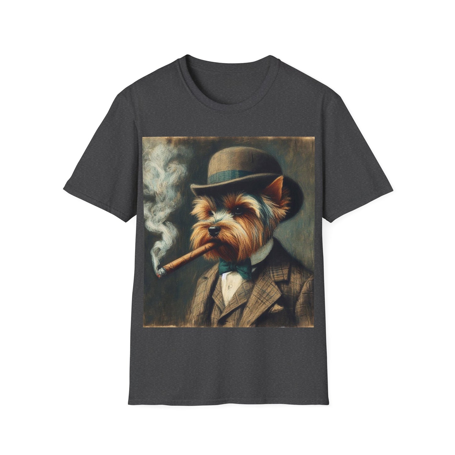 Classy Smoking Yorkshire Terrier Dog T-Shirt