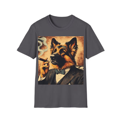 Classy Smoking German Shepherd T-Shirt