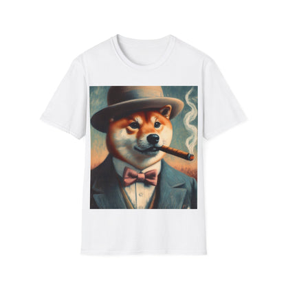 Classy Smoking Shiba Inu T-Shirt