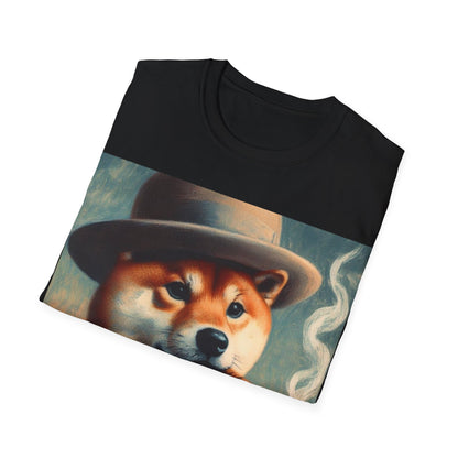 Classy Smoking Shiba Inu T-Shirt