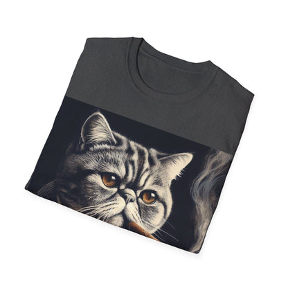 Classy Smoking Exotic Shorthair Cat T-Shirt