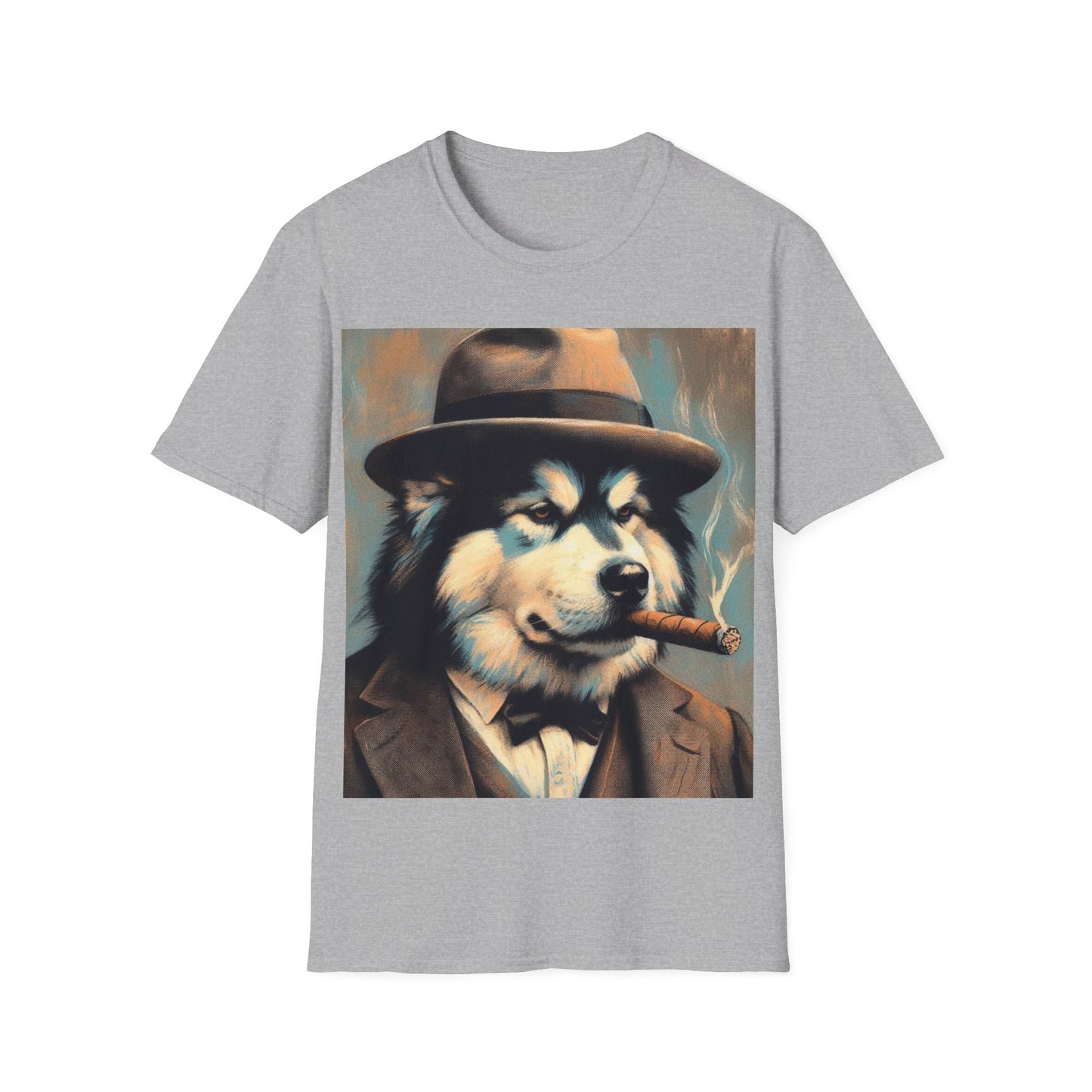 Classy Smoking Alaskan Malamute T-Shirt