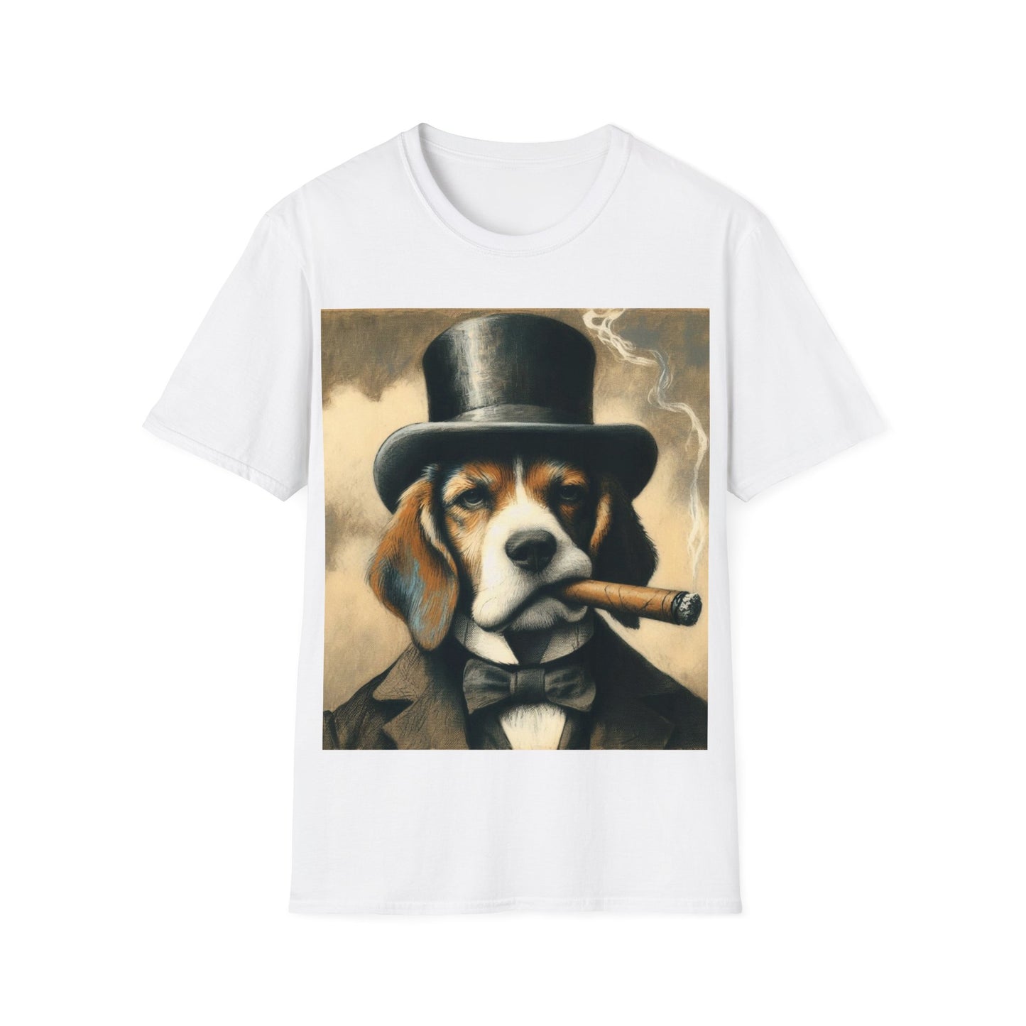 Classy Smoking Beagle Dog T-Shirt