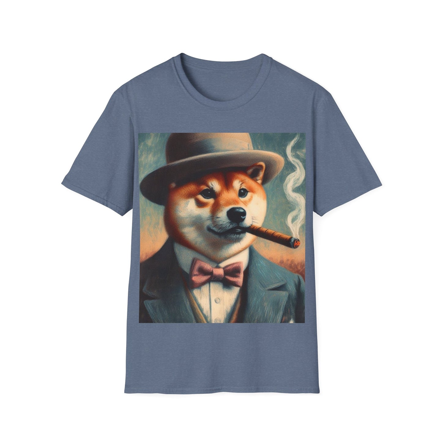 Classy Smoking Shiba Inu T-Shirt