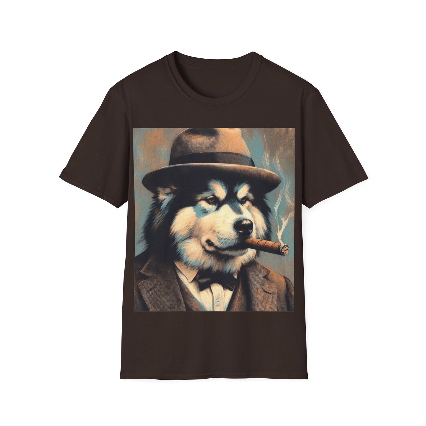 Classy Smoking Alaskan Malamute T-Shirt