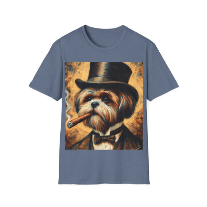 Classy Smoking Shih Tzu Dog T-Shirt