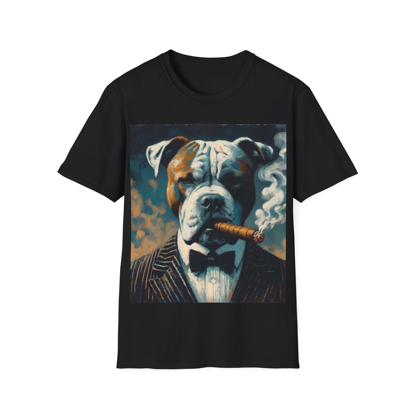 Classy Smoking Pitbull T-Shirt