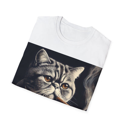 Classy Smoking Exotic Shorthair Cat T-Shirt