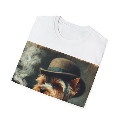 Classy Smoking Yorkshire Terrier Dog T-Shirt