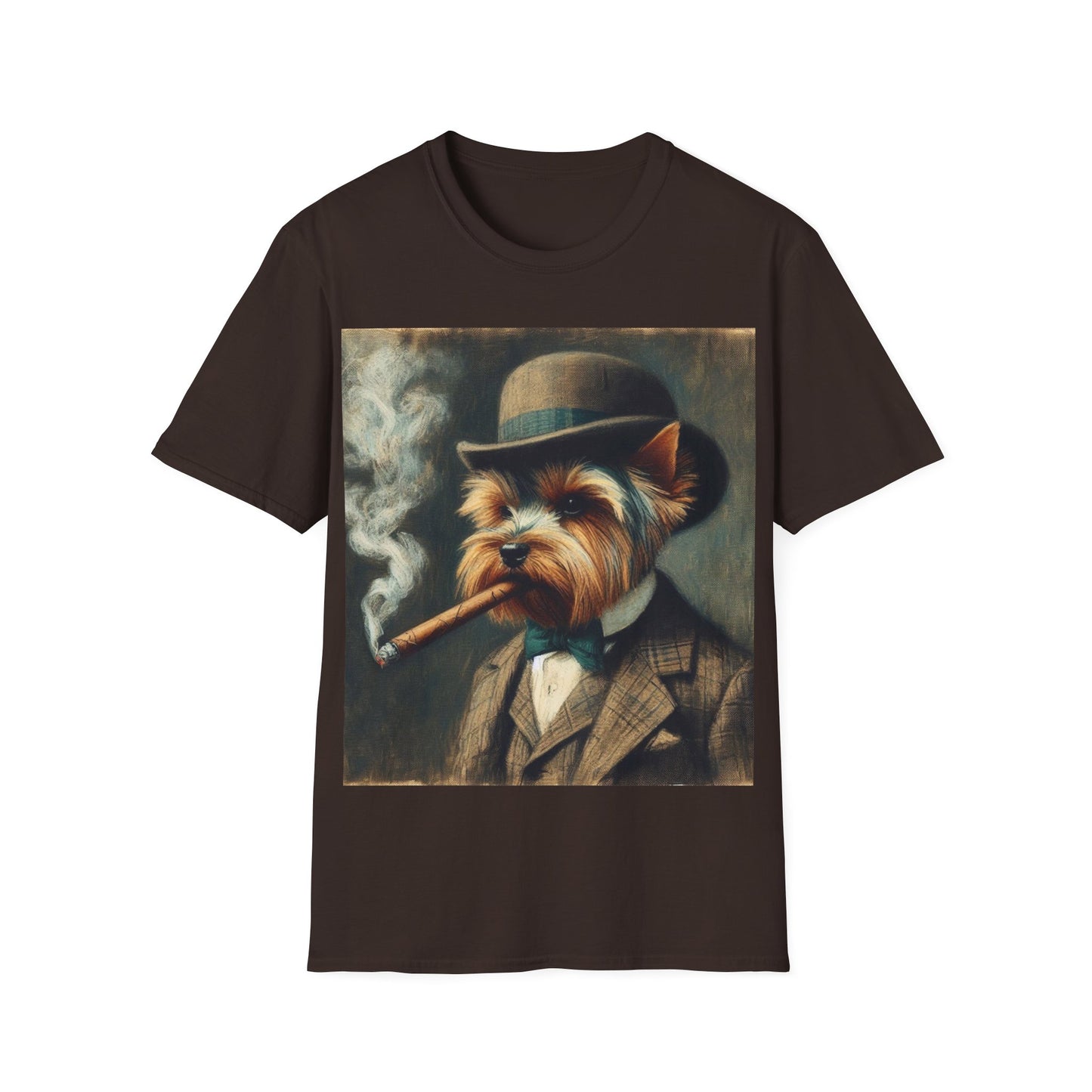 Classy Smoking Yorkshire Terrier Dog T-Shirt