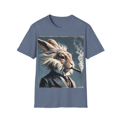 Classy Smoking Lionhead Rabbit T-Shirt