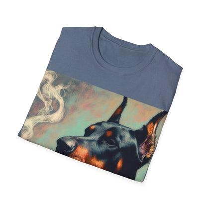 Classy Smoking Dobermann Dog T-Shirt