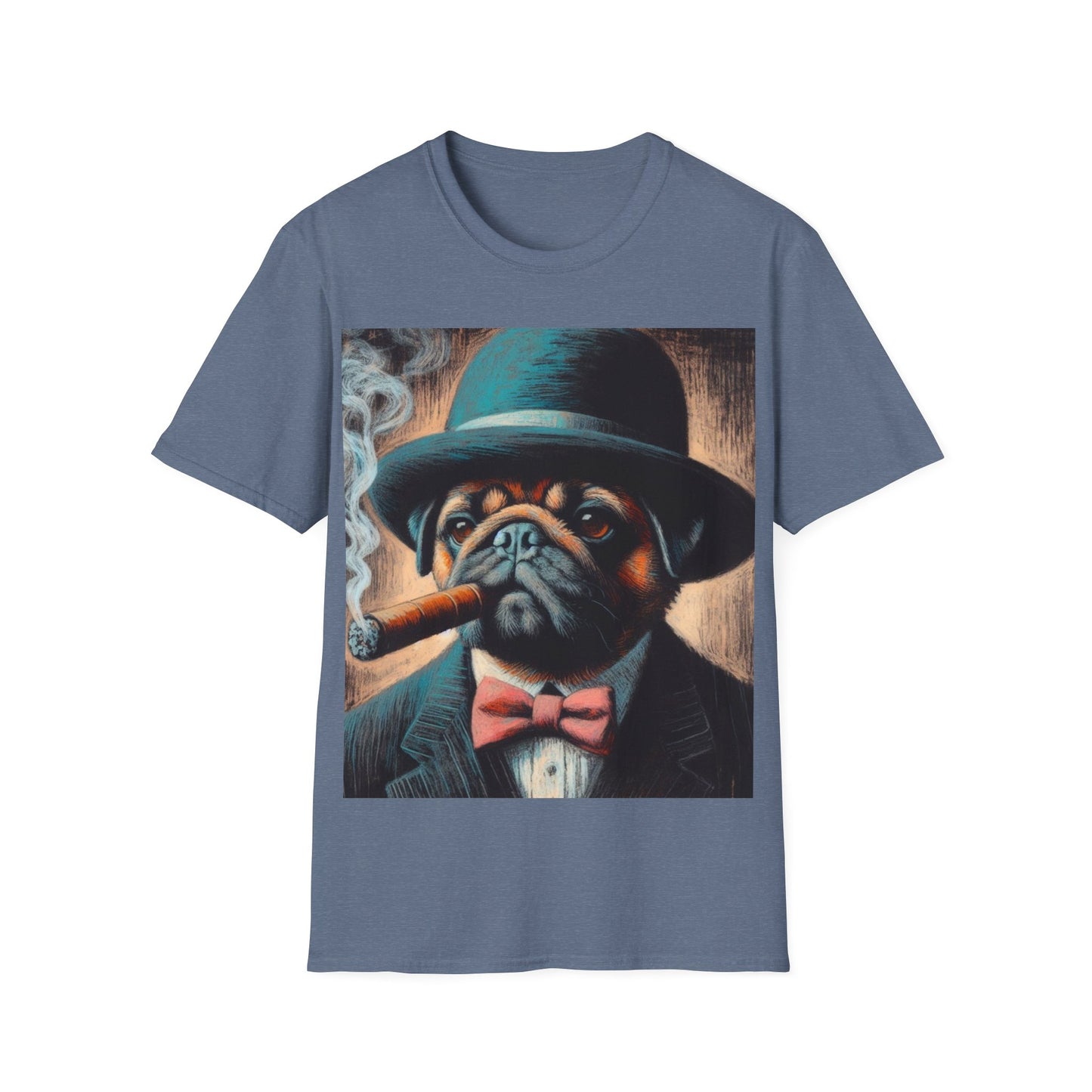 Classy Smoking Pug T-Shirt