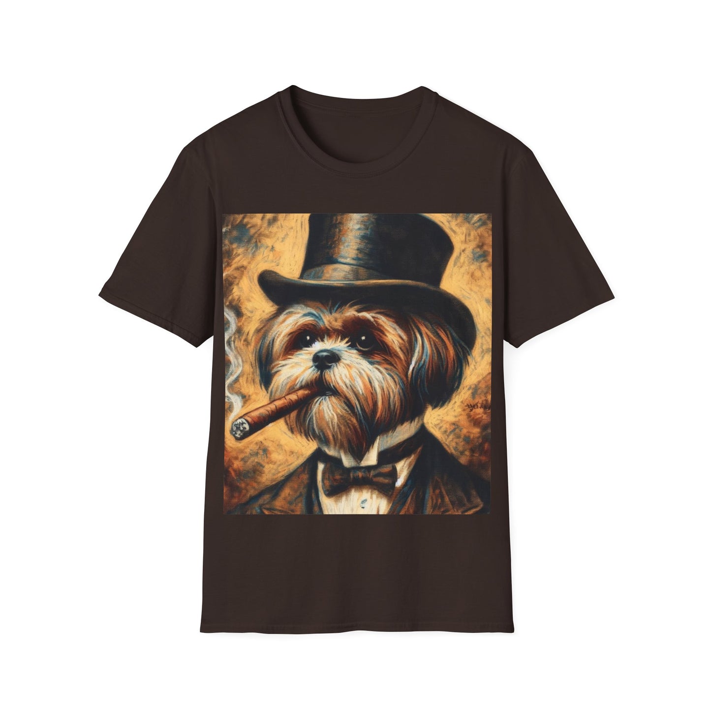 Classy Smoking Shih Tzu Dog T-Shirt