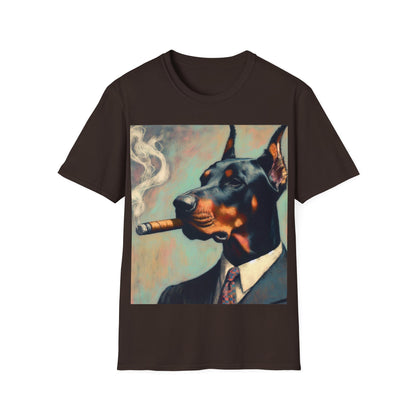 Classy Smoking Dobermann Dog T-Shirt