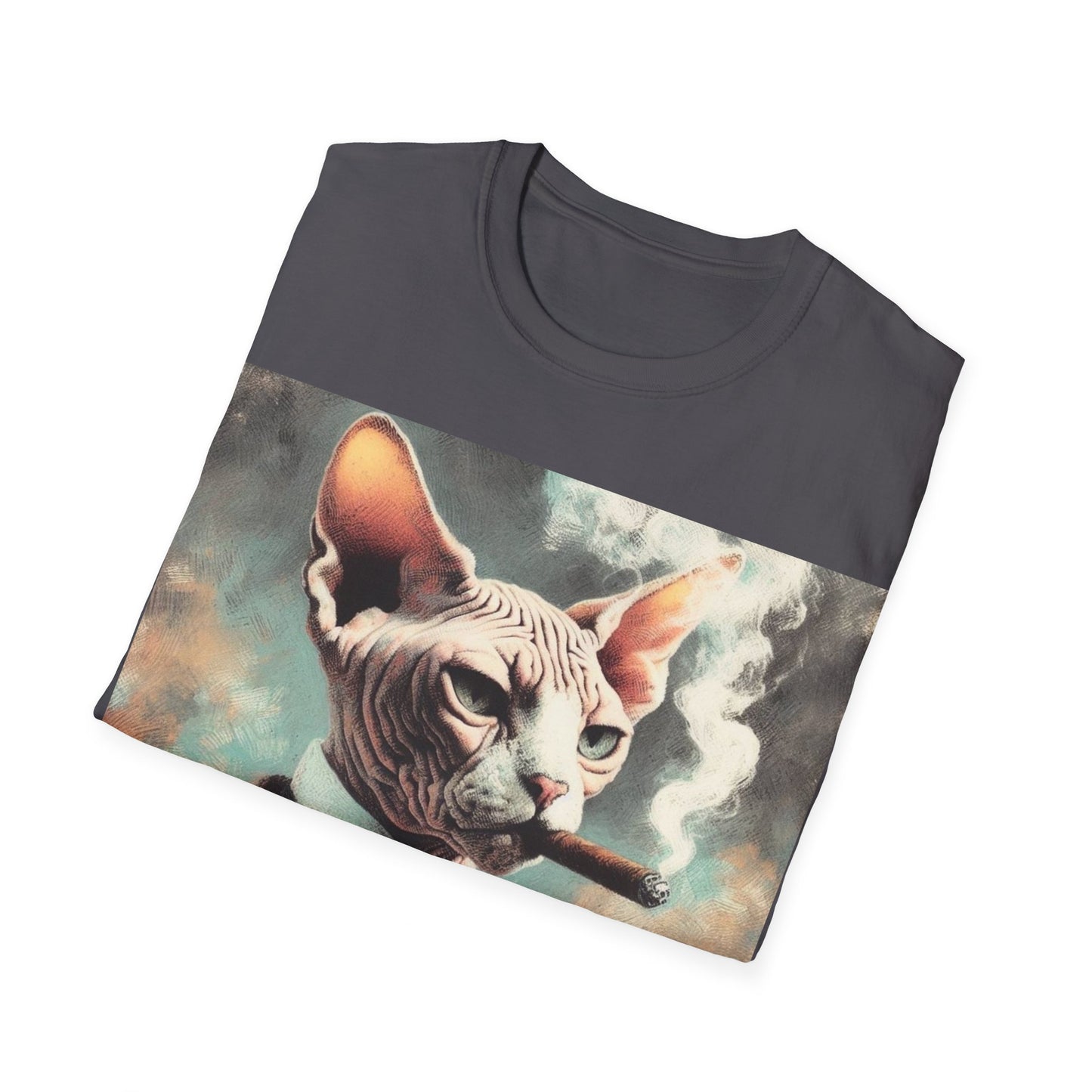 Classy Smoking Sphynx Cat T-Shirt