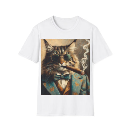 Classy Smoking Maine Coon Cat T-Shirt