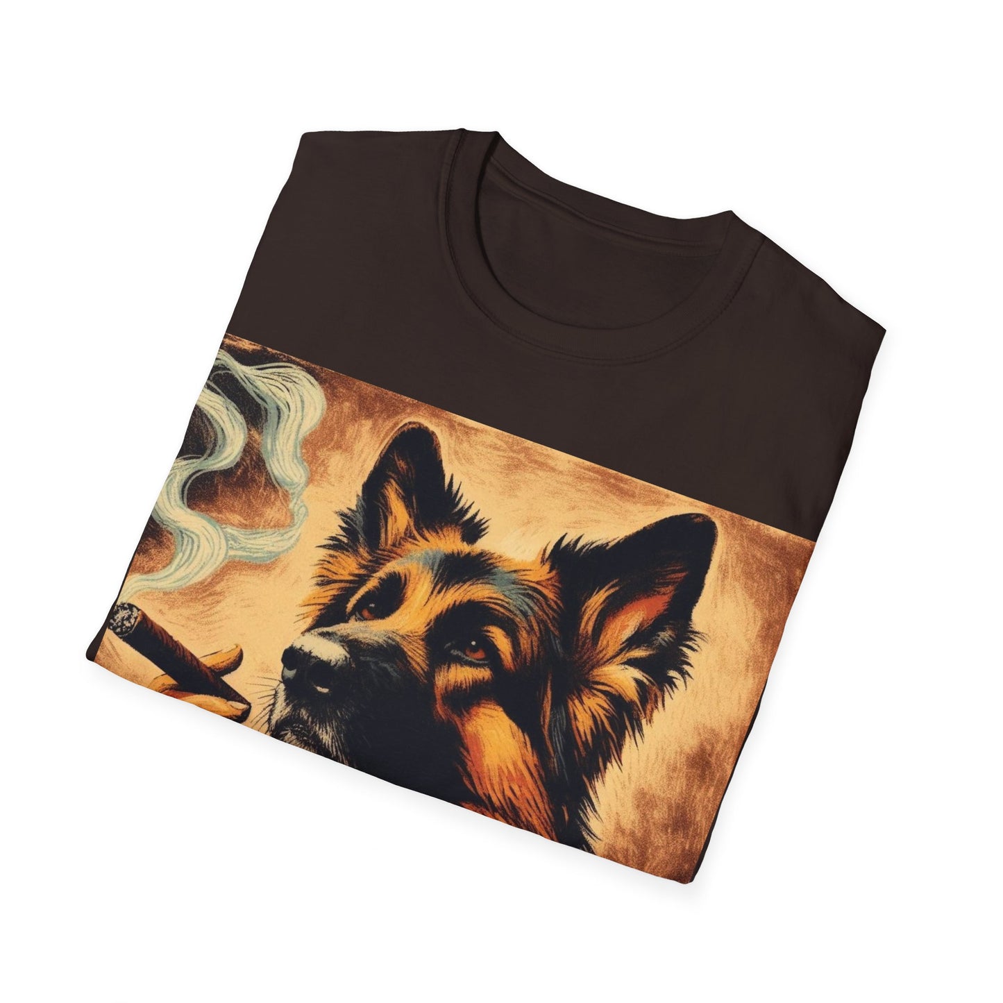 Classy Smoking German Shepherd T-Shirt