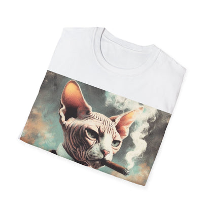 Classy Smoking Sphynx Cat T-Shirt