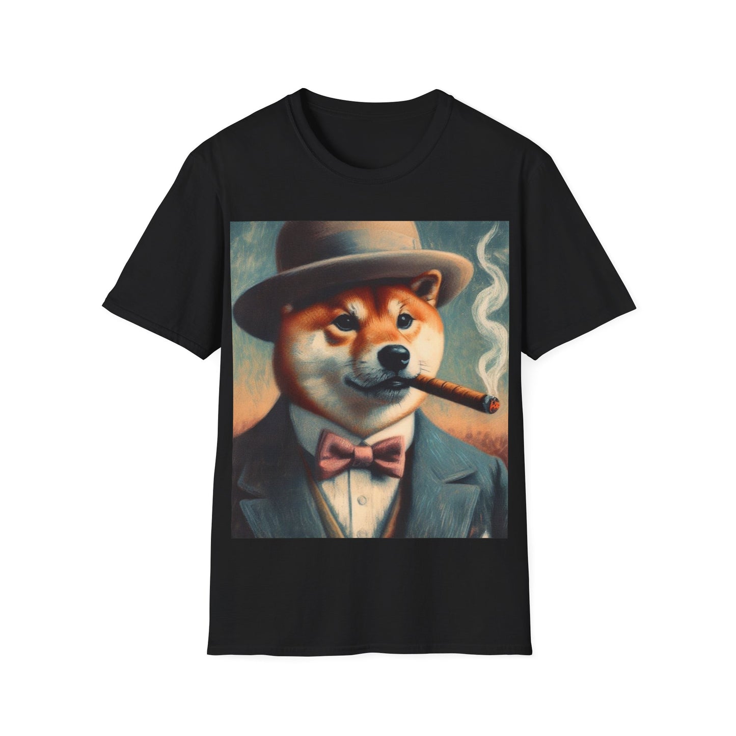 Classy Smoking Shiba Inu T-Shirt