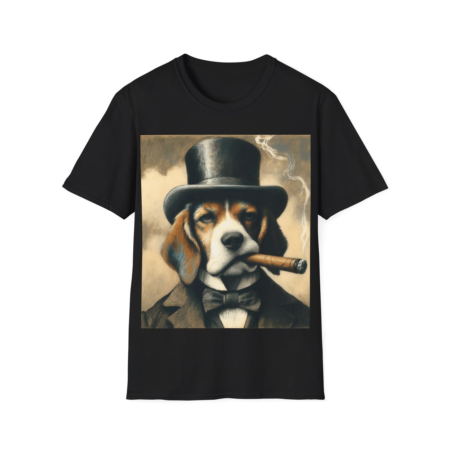 Classy Smoking Beagle Dog T-Shirt