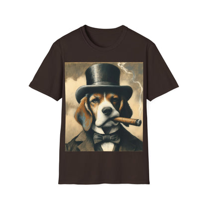 Classy Smoking Beagle Dog T-Shirt