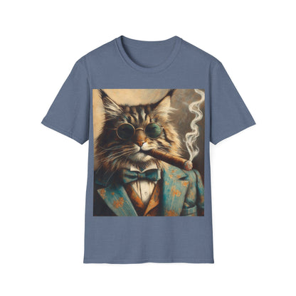 Classy Smoking Maine Coon Cat T-Shirt