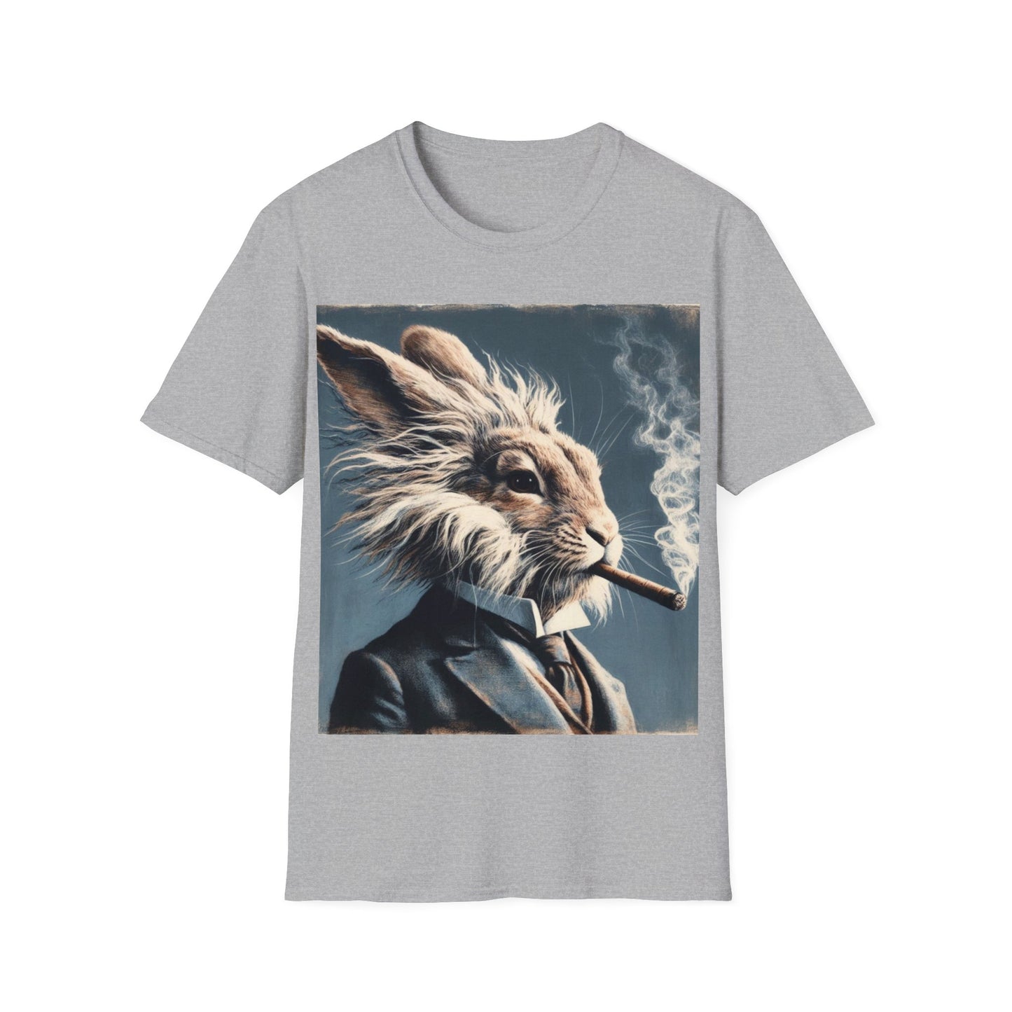 Classy Smoking Lionhead Rabbit T-Shirt