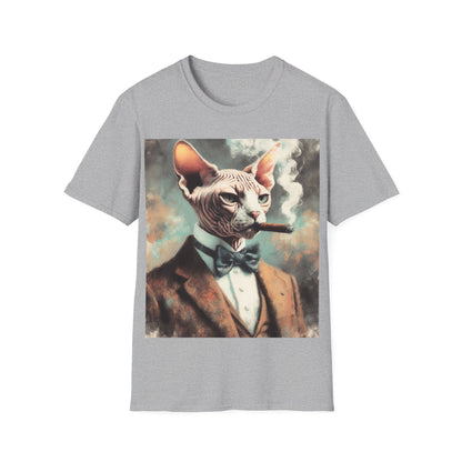 Classy Smoking Sphynx Cat T-Shirt