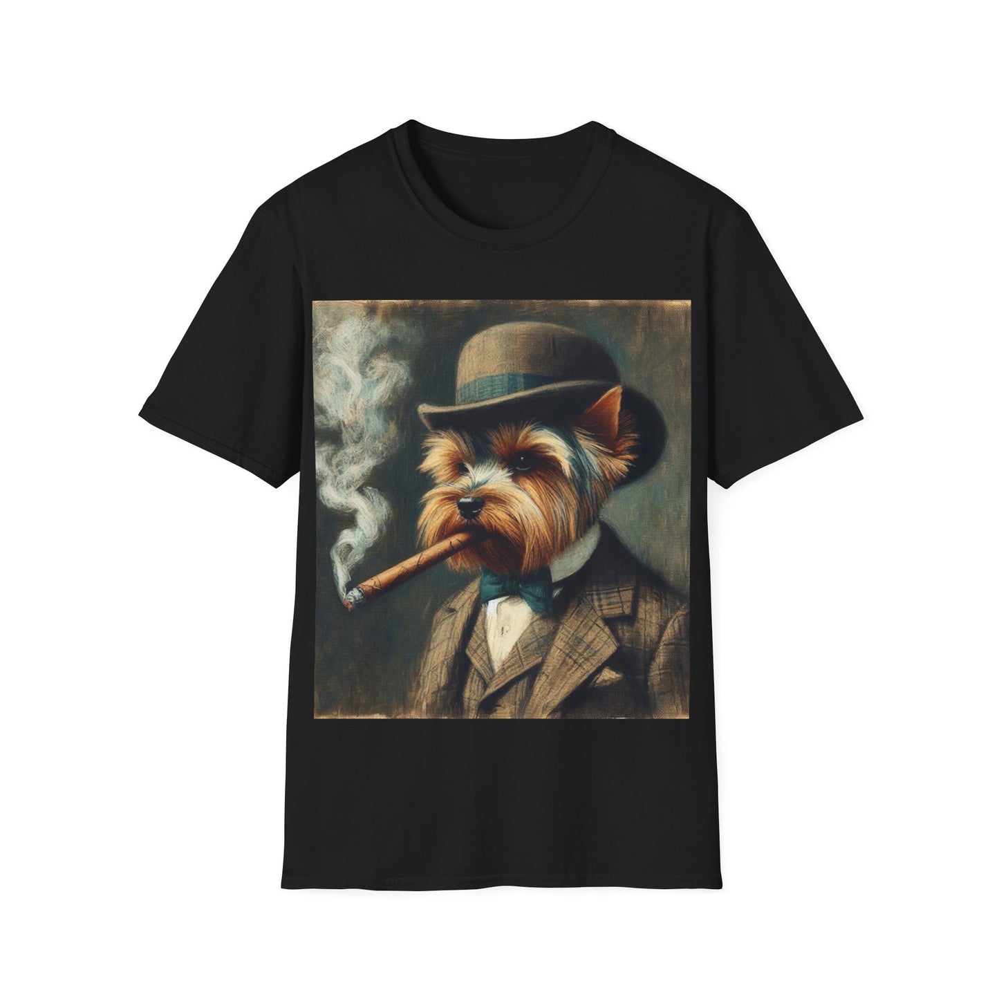 Classy Smoking Yorkshire Terrier Dog T-Shirt