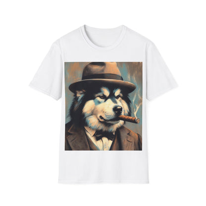 Classy Smoking Alaskan Malamute T-Shirt