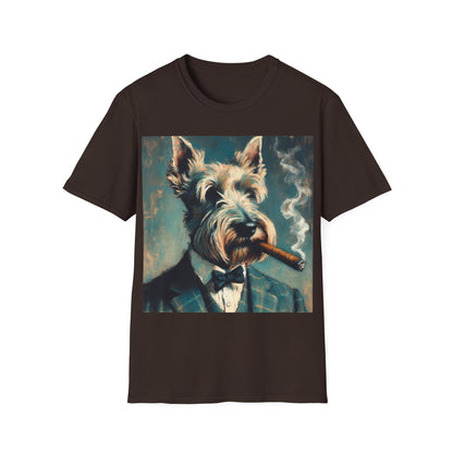 Classy Smoking Scottish Terrier T-Shirt