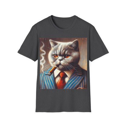 Classy Smoking British Shorthair Cat T-Shirt