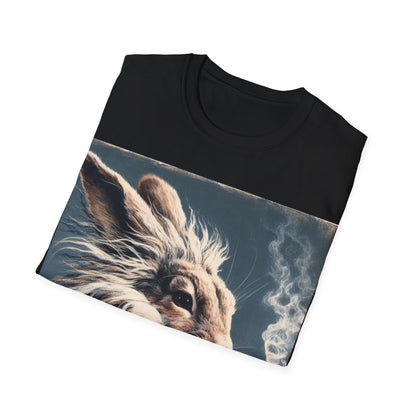 Classy Smoking Lionhead Rabbit T-Shirt