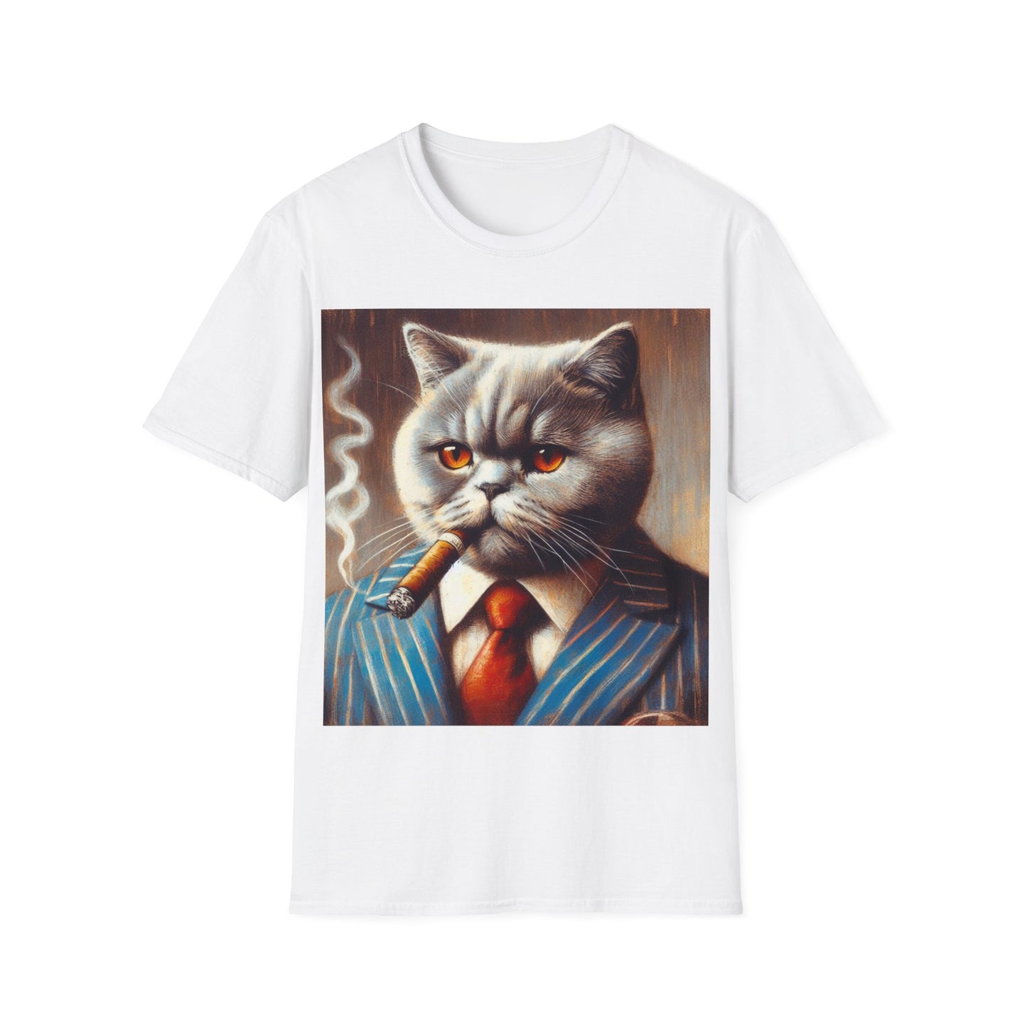 Classy Smoking British Shorthair Cat T-Shirt