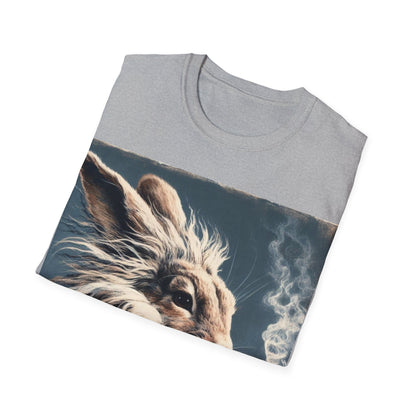 Classy Smoking Lionhead Rabbit T-Shirt