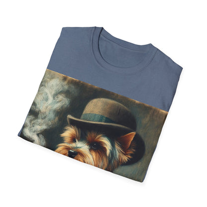 Classy Smoking Yorkshire Terrier Dog T-Shirt