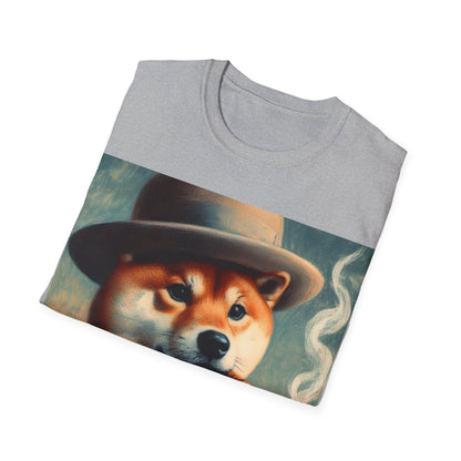 Classy Smoking Shiba Inu T-Shirt