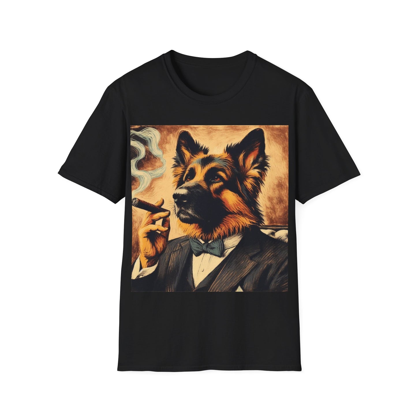 Classy Smoking German Shepherd T-Shirt