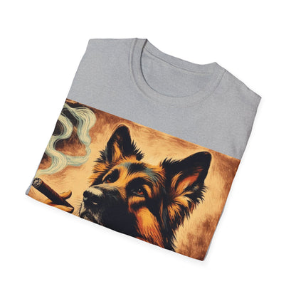 Classy Smoking German Shepherd T-Shirt